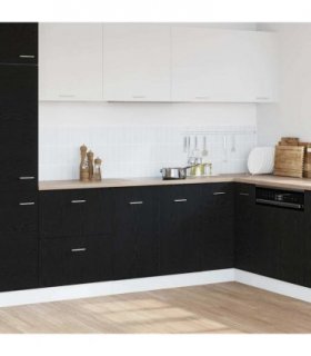 vidaXL Sink Bottom Cabinet Black Oak 80x46x81.5 cm Engineered Wood — Model: 1x bottom cabinet (2 doors) 80 cm