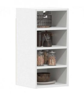 vidaXL Hanging Cabinet Riga White 30x29.5x60 cm Engineered Wood — Model: 1x hanging cabinet (4 shelves) 30 cm wide 60 cm high