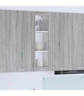 vidaXL Hanging Cabinet Grey Sonoma 40 x 31 x 100 cm Engineered — Model: 1x hanging glass cabinet (1 door) 40 cm wide 100 cm high