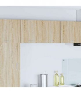 vidaXL Hanging Cabinet Riga 2 pcs Sonoma Oak and White 40 x 31 x 40 c — Model: 2x hanging cabinet (1 door) 40 cm wide 40 cm high