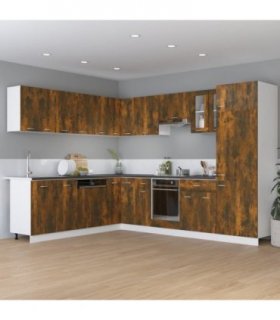 vidaXL Drawer Bottom Cabinet Lyon Smoked Oak 60x46x81.5 cm Engineered Wood — Model: 1x bottom cabinet (2 doors 1 drawer) 60 cm