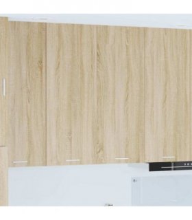 vidaXL Hanging Cabinet Sonoma Oak 80 x 31 x 100 cm Engineered Wood — Model: 1x hanging cabinet (2 doors) 80 cm wide 100 cm high