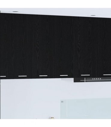 vidaXL Hanging Cabinet Black Oak 60 x 31 x 80 cm Engineered Wood — Model: 1x hanging cabinet (2 doors) 60 cm wide 80 cm high