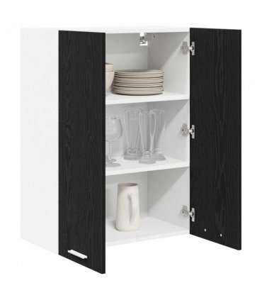 vidaXL Hanging Cabinet Black Oak 60 x 31 x 80 cm Engineered Wood — Model: 1x hanging cabinet (2 doors) 60 cm wide 80 cm high