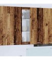 vidaXL Hanging Cabinet Old Wood 40 x 31 x 100 cm Engineered Wo — Model: 1x hanging glass cabinet (1 door) 40 cm wide 100 cm high