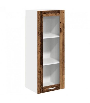 vidaXL Hanging Cabinet Old Wood 40 x 31 x 100 cm Engineered Wo — Model: 1x hanging glass cabinet (1 door) 40 cm wide 100 cm high