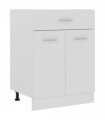 vidaXL Drawer Bottom Cabinet White 60x46x81.5 cm Engineered Wood — Model: 1x bottom cabinet (2 doors 1 drawer) 60 cm