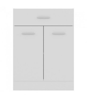 vidaXL Drawer Bottom Cabinet White 60x46x81.5 cm Engineered Wood — Model: 1x bottom cabinet (2 doors 1 drawer) 60 cm