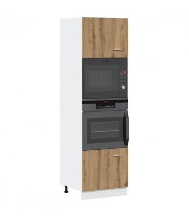 vidaXL Microwave Cabinet Lyon Artisan Oak 60x57x207 cm Engineered Wood — Model: 1x microwave cabinet 60 cm