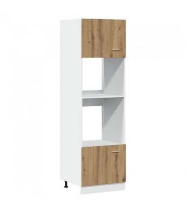 vidaXL Microwave Cabinet Lyon Artisan Oak 60x57x207 cm Engineered Wood — Model: 1x microwave cabinet 60 cm