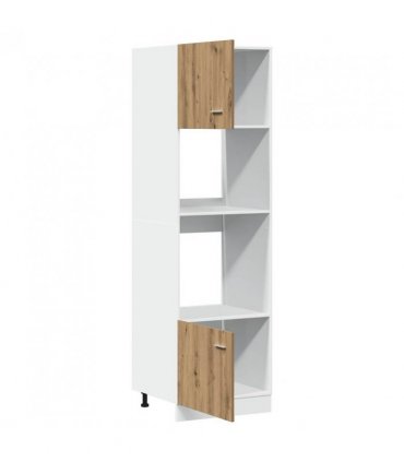 vidaXL Microwave Cabinet Lyon Artisan Oak 60x57x207 cm Engineered Wood — Model: 1x microwave cabinet 60 cm