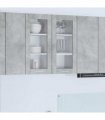 vidaXL Hanging Cabinet Concrete Grey 40 x 31 x 80 cm Engineered — Model: 1x hanging glass cabinet (1 door) 40 cm wide 80 cm high