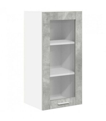 vidaXL Hanging Cabinet Concrete Grey 40 x 31 x 80 cm Engineered — Model: 1x hanging glass cabinet (1 door) 40 cm wide 80 cm high