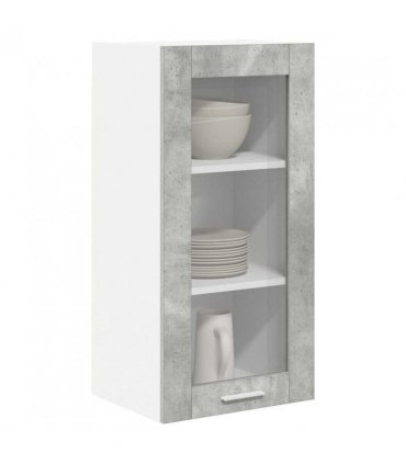 vidaXL Hanging Cabinet Concrete Grey 40 x 31 x 80 cm Engineered — Model: 1x hanging glass cabinet (1 door) 40 cm wide 80 cm high