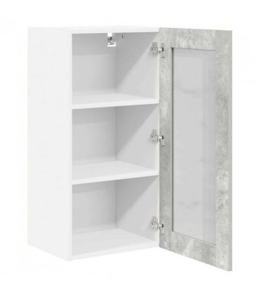 vidaXL Hanging Cabinet Concrete Grey 40 x 31 x 80 cm Engineered — Model: 1x hanging glass cabinet (1 door) 40 cm wide 80 cm high
