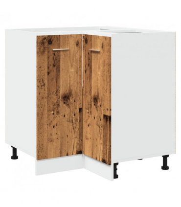 vidaXL Kitchen Cabinet Lyon Old Wood 75.5x75.5x81.5 cm Engineered Wood — Model: 1x corner bottom cabinet (2 doors) 75.5 cm