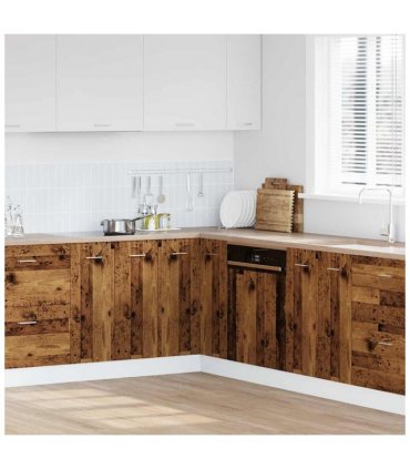 vidaXL Kitchen Cabinet Lyon Old Wood 75.5x75.5x81.5 cm Engineered Wood — Model: 1x corner bottom cabinet (2 doors) 75.5 cm