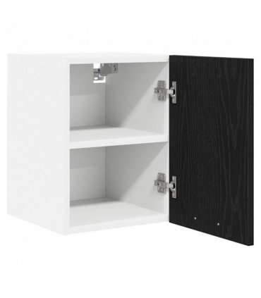 vidaXL Hanging Cabinet 2 pcs Black Oak and White 30 x 31 x 40 cm — Model: 2x hanging cabinet (1 door) 30 cm wide 40 cm high