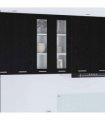 vidaXL Hanging Cabinet Black Oak 60 x 31 x 80 cm Engineered Wo — Model: 1x hanging glass cabinet (2 doors) 60 cm wide 80 cm high