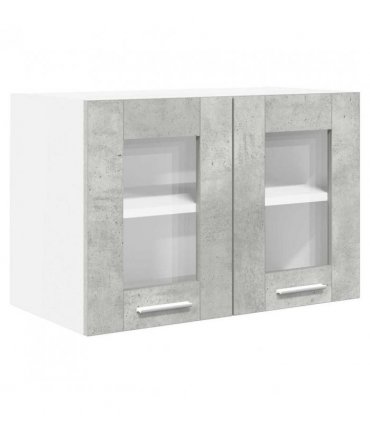 vidaXL Hanging Cabinet Concrete Grey 60 x 31 x 40 cm Engineere — Model: 1x hanging glass cabinet (2 doors) 60 cm wide 40 cm high