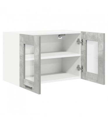 vidaXL Hanging Cabinet Concrete Grey 60 x 31 x 40 cm Engineere — Model: 1x hanging glass cabinet (2 doors) 60 cm wide 40 cm high
