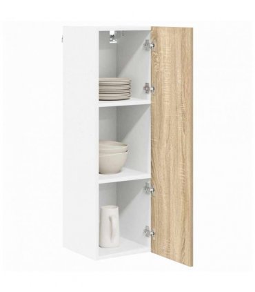 vidaXL Hanging Cabinet Sonoma Oak 30 x 31 x 100 cm Engineered Wood — Model: 1x hanging cabinet (1 door) 30 cm wide 100 cm high
