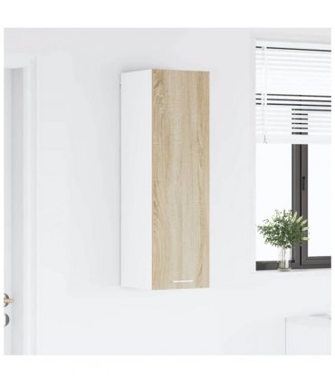 vidaXL Hanging Cabinet Sonoma Oak 30 x 31 x 100 cm Engineered Wood — Model: 1x hanging cabinet (1 door) 30 cm wide 100 cm high