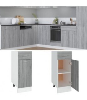vidaXL Drawer Bottom Cabinet Lyon Grey Sonoma 30x46x81.5 cm Engineered Wood — Model: 1x bottom cabinet (1 door 1 drawer) 30 cm