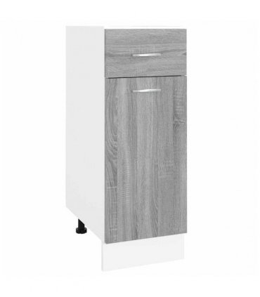 vidaXL Drawer Bottom Cabinet Lyon Grey Sonoma 30x46x81.5 cm Engineered Wood — Model: 1x bottom cabinet (1 door 1 drawer) 30 cm