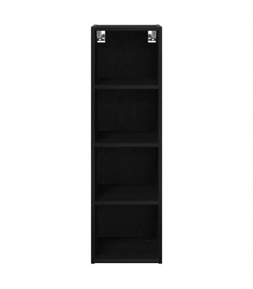 vidaXL Hanging Cabinet Black Oak 30 x 29.5 x 100 cm Engineered Wo — Model: 1x hanging cabinet (4 shelves) 30 cm wide 100 cm high