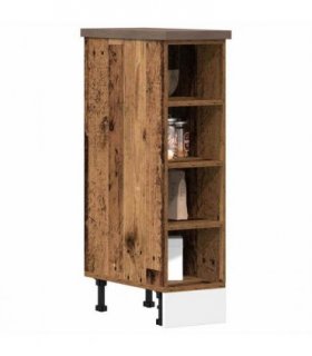 vidaXL Bottom Cabinet Riga Old Wood 20x44.5x81.5 cm Engineered Wood — Model: 1x bottom cabinet (4 shelves) 20 cm