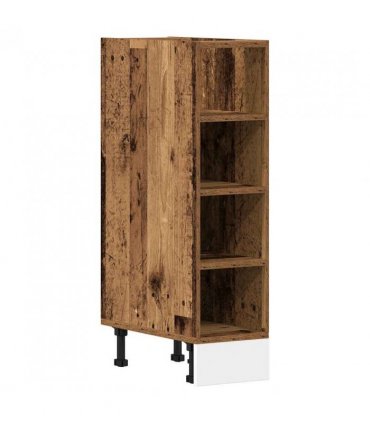 vidaXL Bottom Cabinet Riga Old Wood 20x44.5x81.5 cm Engineered Wood — Model: 1x bottom cabinet (4 shelves) 20 cm