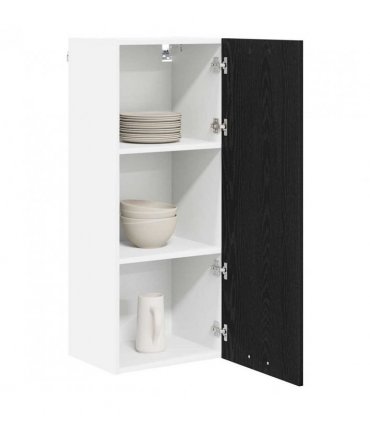 vidaXL Hanging Cabinet Black Oak 40 x 31 x 100 cm Engineered Wood — Model: 1x hanging cabinet (1 door) 40 cm wide 100 cm high