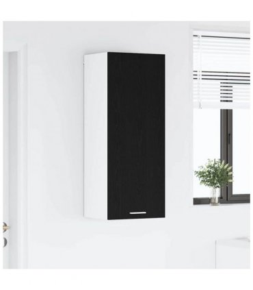 vidaXL Hanging Cabinet Black Oak 40 x 31 x 100 cm Engineered Wood — Model: 1x hanging cabinet (1 door) 40 cm wide 100 cm high