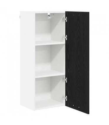 vidaXL Hanging Cabinet Black Oak 40 x 31 x 100 cm Engineered Wood — Model: 1x hanging cabinet (1 door) 40 cm wide 100 cm high