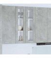 vidaXL Hanging Cabinet Concrete Grey 60 x 31 x 100 cm Enginee — Model: 1x hanging glass cabinet (2 doors) 60 cm wide 100 cm high