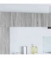 vidaXL Hanging Cabinet 2 pcs Grey Sonoma and White 50 x 31 x 40 cm — Model: 2x hanging cabinet (1 door) 50 cm wide 40 cm high