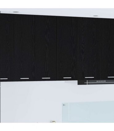 vidaXL Hanging Cabinet with Door Black Oak and White 30 x 31 x 80 cm — Model: 1x hanging cabinet (1 door) 30 cm wide 80 cm high