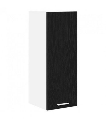 vidaXL Hanging Cabinet with Door Black Oak and White 30 x 31 x 80 cm — Model: 1x hanging cabinet (1 door) 30 cm wide 80 cm high