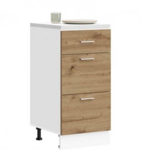 vidaXL Bottom Cabinet Lyon Artisan Oak 40x46x81.5 cm Engineered Wood — Model: 1x bottom cabinet (3 drawers) 40 cm