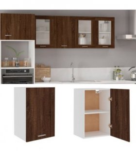 vidaXL Hanging Cabinet Lyon Brown Oak 39.5x31x60 cm Engineered Wood — Model: 1x hanging cabinet (1 door) 40 cm wide 60 cm high