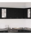 vidaXL Hanging Cabinet Lyon Black Oak 80 x 31 x 60 cm Engineered Woo — Model: 1x hanging cabinet (2 doors) 80 cm wide 60 cm high