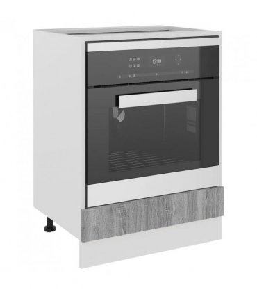 vidaXL Oven Cabinet Lyon Grey Sonoma 60x46x81.5 cm Engineered Wood — Model: 1x oven cabinet 60 cm