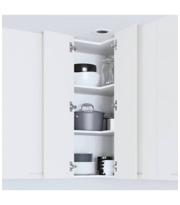 vidaXL Hanging Cabinet White 57 x 57 x 100 cm Engineered Wood — Model: 1x hanging corner cabinet 57 cm wide 100 cm high