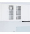 vidaXL Hanging Cabinet with Door White 80 x 31 x 80 cm Enginee — Model: 1x hanging glass cabinet (2 doors) 80 cm wide 80 cm high