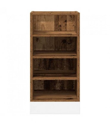vidaXL Bottom Cabinet Riga Old Wood 40x44.5x81.5 cm Engineered Wood — Model: 1x bottom cabinet (4 shelves) 40 cm