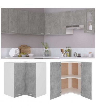 vidaXL Hanging Corner Cabinet Lyon Concrete Grey 57x57x60 cm Engineered — Model: 1x hanging corner cabinet 57 cm wide 60 cm high
