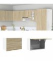 vidaXL Hanging Cabinet Lyon Sonoma Oak 60x31x40 cm Engineered Wood — Model: 1x hanging cabinet (1 flap door) 60 cm