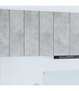vidaXL Hanging Cabinet 2 pcs Concrete Grey and White 30 x 31 x 80 cm — Model: 2x hanging cabinet (1 door) 30 cm wide 80 cm high