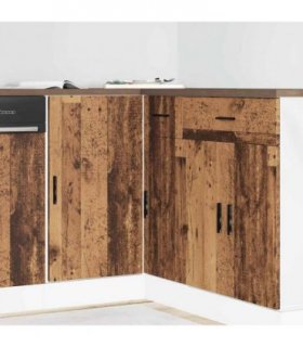 vidaXL Kitchen Base Cabinet Lyon Old Wood Engineered Wood — Model: 1x corner bottom cabinet (1 door) 86 cm